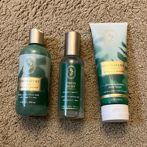 Bath & Body Works Other - Stress Relief Eucalyptus + Spearmint Body Care Set